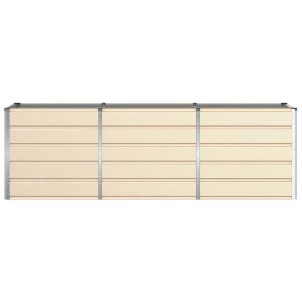 vidaXL Planter Ivory 240 x 80 x 75 cm Steel
