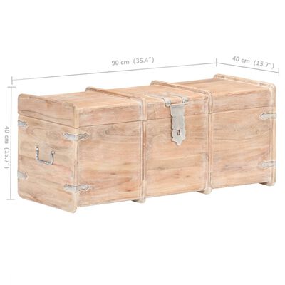vidaXL Storage Chest 90x40x40 cm Solid Acacia Wood