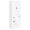 vidaXL Cabinet Set 2 pcs 66 x 34.5 x 87 cm Engineered Wood White