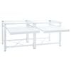 vidaXL Double Washing Machine Pedestal with Pull-Out Shelves White