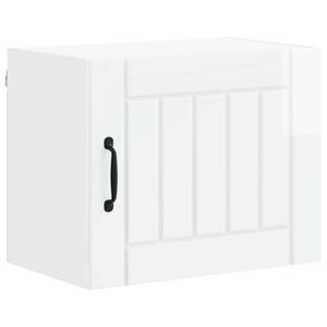 vidaXL Wall Cabinet LUCCA High Gloss White 50 x 31 x 40 cm