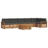vidaXL Outdoor Sofa Set 7 pcs Natural and Anthracite
