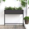 vidaXL Raised Garden Planter Black 100 x 26 x 82 cm Steel