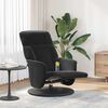 vidaXL Massage Recliner Chair with Footrest Black Velvet