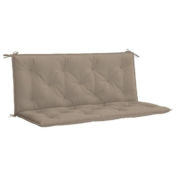 vidaXL Garden Bench Cushion Taupe 120x(50+50)x7cm Oxford Fabric
