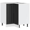 vidaXL Kitchen Corner Base Cabinet "Lucca" Black Engineered Wood