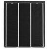 vidaXL Wardrobe with Compartments and Rods Black 150x45x175 cm Fabric