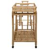 vidaXL Wine Trolley with Wheels Natural 85 x 50 x 93 cm Bamboo