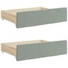 vidaXL Bed Drawers 2 pcs Light Grey Engineered Wood and Velvet