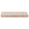 vidaXL Pallet Floor Cushion Cotton 120x80x10 cm Beige