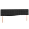 vidaXL Headboards Black 200x5x78/88 cm Velvet