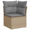 vidaXL 11 Piece Garden Sofa Set with Cushions Beige Poly Rattan