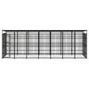 vidaXL Outdoor Dog Kennel with Roof Steel 12.9 m&sup2;