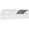 vidaXL Chicken Cage with 1 Door 3 pcs Silver 600x200x200cm