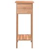 vidaXL Side Table with Drawer 25x25x60cm Solid Wood Walnut