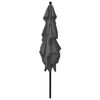 vidaXL 3-Tier Garden Parasol with Aluminium Pole Anthracite 2.5x2.5 m