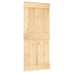 vidaXL Sliding Door NARVIK Natural and Black