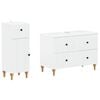 vidaXL 2 Piece Bathroom Cabinet Set ALKMAAR White Engineered Wood