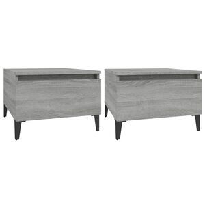 vidaXL Side Tables 2 pcs Grey Sonoma 50x46x35 cm Engineered Wood
