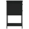 vidaXL Bedside Cabinet Black 32x42x70 cm Engineered Wood