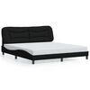 vidaXL Bed Frame without Mattress "Hvar" Black 180x200 cm King Fabric