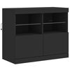 vidaXL Sideboard with LED Lights Black 81x37x67 cm