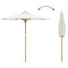 vidaXL Garden Parasol Cream White &Oslash; 217 x 230 cm Bamboo
