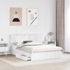 vidaXL Storage Bed with Headboard White 150 x 200 cm Engineered Wood