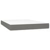 vidaXL Box Spring Bed with Mattress Dark Grey 137x187 cm Double Size Fabric
