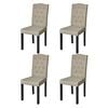 vidaXL Dining Chairs 4 pcs Camel Fabric
