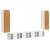 vidaXL TV Wall Cabinet Set Wall-mounted 4 pcs White Engineered Wood
