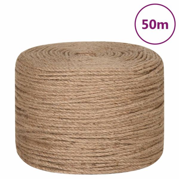 vidaXL Jute Rope 50 m Long 8 mm Thick