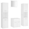 vidaXL Bathroom Furniture Set White Engineered Wood