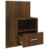 vidaXL Wall-mounted Bedside Cabinet Brown Oak