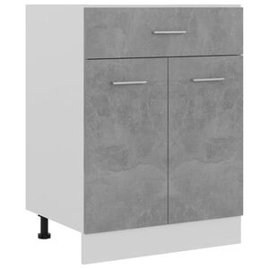 vidaXL Drawer Bottom Cabinet Concrete Grey 60x46x81.5 cm Engineered Wood