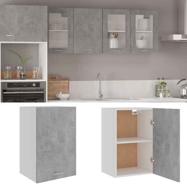 vidaXL Hanging Cabinet Lyon Concrete Grey 39.5x31x60 cm Engineered Wood