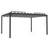 vidaXL Gazebo with Louvered Roof 3x4 m Anthracite Fabric and Aluminium