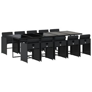 vidaXL Garden Dining Set | Black
