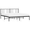 vidaXL Metal Bed Frame without Mattress with Headboard Black 180x200cm