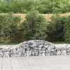 vidaXL Arched Gabion Baskets 4 pcs 300x50x40/60 cm Galvanised Iron