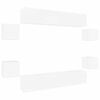 vidaXL 8 Piece TV Cabinet Set White Engineered Wood