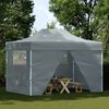 vidaXL Foldable Tent Pop-Up with 4 Side Walls 3x4.5 m Anthracite