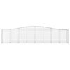 vidaXL Arched Gabion Basket 400x50x80/100 cm Galvanised Iron