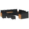 vidaXL Garden Sofa Set 13 pcs 13-Seater Black