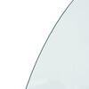 vidaXL Fireplace Glass Plate Half Round 1000x600 mm