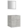 vidaXL 2 Piece Bathroom Furniture Set Concrete Grey Engineered Wood
