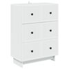 vidaXL Drawer Cabinet White 66 x 34.5 x 90 cm Engineered Wood