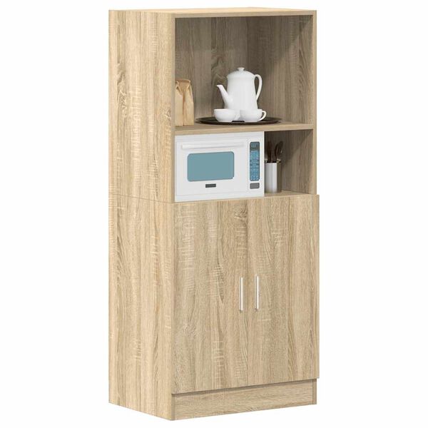 vidaXL Kitchen Cabinet Sonoma Oak 57x41.5x131.5 cm Engineered Wood