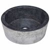 vidaXL Sink Black &Oslash;40x15 cm Marble