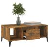 vidaXL Coffee Table Smoked Oak 90x50x36.5 cm Engineered Wood
